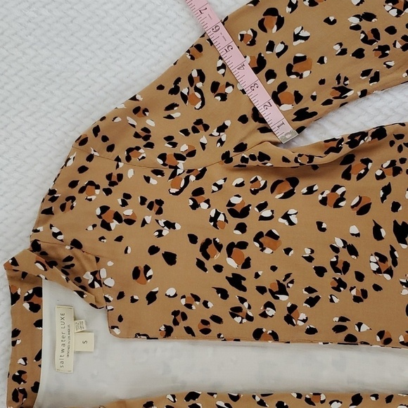 Saltwater LUXE Leopard Print Blazer "Garvey" Light Jacket Blazer Size Small - Picture 10 of 17
